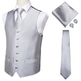 Suit Men - Hi-Tie Navy Paisley 100% Silk Dress Vest Set For Men Dark Blue Jacquard Men's Suit Vest Male Waistcoat For Wedding Formal Jacket