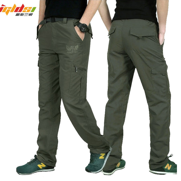 Pants Men - Military Style Cargo Pants Men Summer Waterproof Breathable Male Trousers Joggers Army Pockets Casual Pants Plus Size 4XL