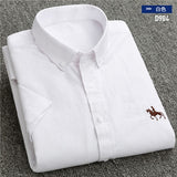Shirt Men - New S to 6xl short sleeve 100% cotton oxford soft comfortable regular fit plus size quality summer business men casual shirts