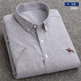 Shirt Men - New S to 6xl short sleeve 100% cotton oxford soft comfortable regular fit plus size quality summer business men casual shirts