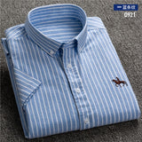 Shirt Men - New S to 6xl short sleeve 100% cotton oxford soft comfortable regular fit plus size quality summer business men casual shirts