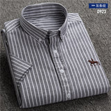 Shirt Men - New S to 6xl short sleeve 100% cotton oxford soft comfortable regular fit plus size quality summer business men casual shirts