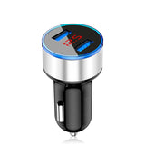 Chargers - Mini USB Car Charger For iPhone XR 11 Fast Car Phone Chargers Fast Charging With LED Display 3.1A Dual USB Phone Charger in car