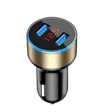 Chargers - Mini USB Car Charger For iPhone XR 11 Fast Car Phone Chargers Fast Charging With LED Display 3.1A Dual USB Phone Charger in car