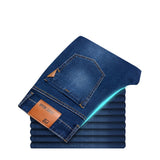 Jeans Men - 2020 Spring and Summer New Men  Thin Jeans Business Casual Stretch Slim Denim Pants Light Blue Black Trousers Male Brand