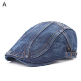 Hats - 2020 Autumn Jeans Beret Hat for Men Women Casual Unisex Denim Beret Cap Fitted Sun Cabbie Flat Cap