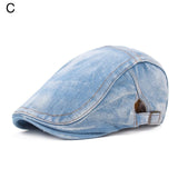 Hats - 2020 Autumn Jeans Beret Hat for Men Women Casual Unisex Denim Beret Cap Fitted Sun Cabbie Flat Cap