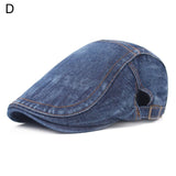 Hats - 2020 Autumn Jeans Beret Hat for Men Women Casual Unisex Denim Beret Cap Fitted Sun Cabbie Flat Cap