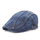 Hats - 2020 Autumn Jeans Beret Hat for Men Women Casual Unisex Denim Beret Cap Fitted Sun Cabbie Flat Cap
