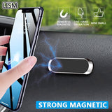 Holders - Magnetic Car Phone Holder Dashboard Mini Strip Shape Stand For iPhone Samsung Xiaomi Metal Magnet GPS Car Mount for Wall