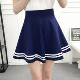 Women Skirt - Fashion Summer Style Women Skirt Solid Color Sexy High Waist Pleated Skirt black Korean Version Mini A-line