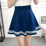 Women Skirt - Fashion Summer Style Women Skirt Solid Color Sexy High Waist Pleated Skirt black Korean Version Mini A-line