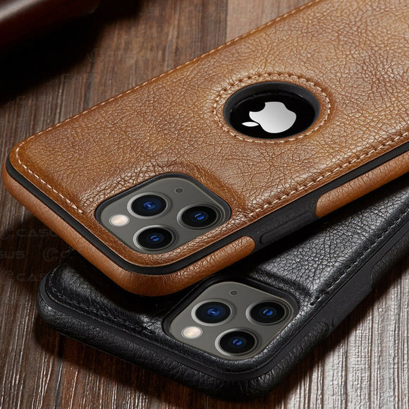 Back Cover - iPhone 11 11 Pro 11 Pro Max Case Luxury Business Leather Stitching  Case Cover for iphone XS Max XR X 8 7 6 6S Plus Case