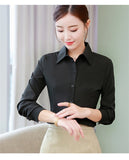Women Shirts - Woman Blouses Cotton Tops and Blouses Woman Long Sleeve Ladies Shirts Pink/White Blouses Plus Size 5XL Women Blouses