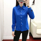 Women Shirts - Woman Blouses Cotton Tops and Blouses Woman Long Sleeve Ladies Shirts Pink/White Blouses Plus Size 5XL Women Blouses