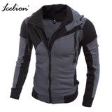 Sweatshirt Men - IceLion Autumn Hoodies Men Patchwork Zipper Cardigan Sweatshirts Slim Fit Sportswear Fashion Casual Tracksuit