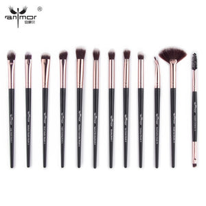 Makeup Set - 3-12pcs/lot Eye Shadow Blending Eyeliner Eyelash Eyebrow Make up Brushes  Professional Eyeshadow Brush