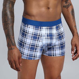 UW Men - Boxer shorts Men European Plus Size Men Boxers Men's Underwear Boxers Cotton Men Boxer Shorts Men Underpants trunks 1pc