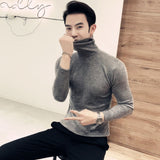 Sweater Men - New Men's Turtleneck Sweaters Black Sexy Brand Knitted Pullovers Men Solid Color Casual Male Sweater Autumn Knitwear