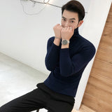 Sweater Men - New Men's Turtleneck Sweaters Black Sexy Brand Knitted Pullovers Men Solid Color Casual Male Sweater Autumn Knitwear