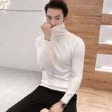 Sweater Men - New Men's Turtleneck Sweaters Black Sexy Brand Knitted Pullovers Men Solid Color Casual Male Sweater Autumn Knitwear