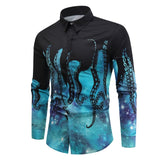 Shirt Men - Luxury Printing Shirt Men shirts Long Sleeve Camisa Masculina Chemise Homme Social Men Club Prom Shirt