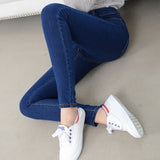 Women Jeans - Denim Jeans Women's High Waist Stretch Pencil Skinny Ankle-length Pants Femme Black Blue Push Up 2020 Elastic Slim Street wear