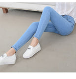 Women Jeans - Denim Jeans Women's High Waist Stretch Pencil Skinny Ankle-length Pants Femme Black Blue Push Up 2020 Elastic Slim Street wear