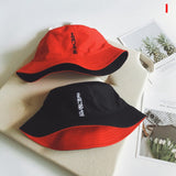 Double Sided Wear Finger Something Embroidery Panama Bucket Hat Men Women Summer Bucket Cap Hip Hop Hat Fisherman Hat