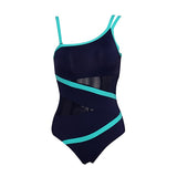 Andzhelika Sexy One Shoulder One Piece Swimsuit 2020 New Off Shoulder Mesh Patchwork Swimwear Bodysuit Bathing Suit Monokini