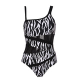 Andzhelika Sexy One Shoulder One Piece Swimsuit 2020 New Off Shoulder Mesh Patchwork Swimwear Bodysuit Bathing Suit Monokini