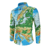 Shirt Men - Luxury Printing Shirt Men shirts Long Sleeve Camisa Masculina Chemise Homme Social Men Club Prom Shirt