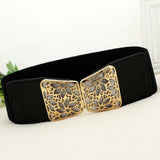Belt - 2020 New Fashion Korean Style Buckle Elastic Wide Belt Wide Cummerbund Strap Belt Waist Female Women Accessories