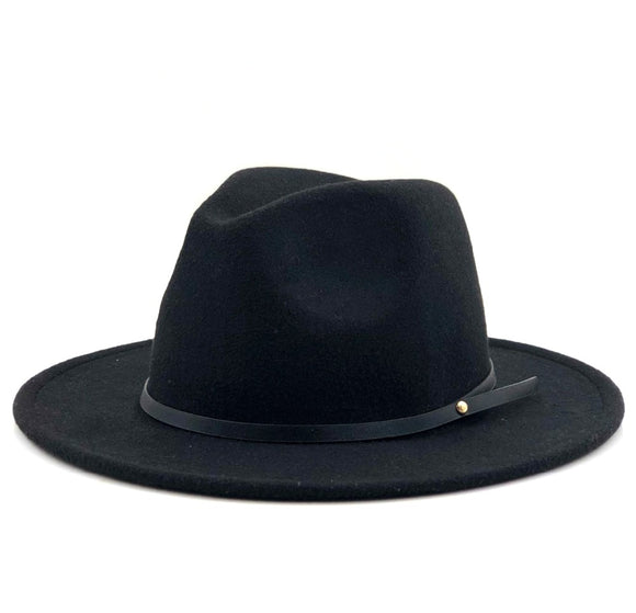Hats - Women Men Wool Vintage Gangster Trilby Felt Fedora Hat With Wide Brim Gentleman Elegant Lady Winter Autumn Jazz Caps