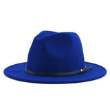 Hats - Women Men Wool Vintage Gangster Trilby Felt Fedora Hat With Wide Brim Gentleman Elegant Lady Winter Autumn Jazz Caps