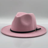Hats - Women Men Wool Vintage Gangster Trilby Felt Fedora Hat With Wide Brim Gentleman Elegant Lady Winter Autumn Jazz Caps