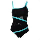 Andzhelika Sexy One Shoulder One Piece Swimsuit 2020 New Off Shoulder Mesh Patchwork Swimwear Bodysuit Bathing Suit Monokini