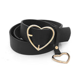 Belt - New sweetheart buckle with adjustable ladies luxury brand cute Heart-shaped thin belt high quality punk fashion belts