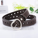 Belt - New sweetheart buckle with adjustable ladies luxury brand cute Heart-shaped thin belt high quality punk fashion belts