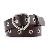Belt - New sweetheart buckle with adjustable ladies luxury brand cute Heart-shaped thin belt high quality punk fashion belts