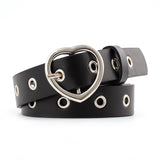 Belt - New sweetheart buckle with adjustable ladies luxury brand cute Heart-shaped thin belt high quality punk fashion belts