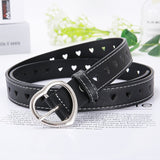 Belt - New sweetheart buckle with adjustable ladies luxury brand cute Heart-shaped thin belt high quality punk fashion belts
