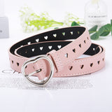 Belt - New sweetheart buckle with adjustable ladies luxury brand cute Heart-shaped thin belt high quality punk fashion belts