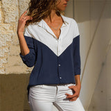 Women Shirt - 2020 Fashion Long Sleeve Turn Down Collar Office Shirt Blouse Shirt Casual Tops Plus Size Blouses Femininas