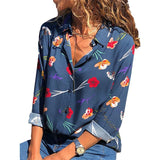 Women Shirt - 2020 Fashion Long Sleeve Turn Down Collar Office Shirt Blouse Shirt Casual Tops Plus Size Blouses Femininas