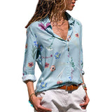 Women Shirt - 2020 Fashion Long Sleeve Turn Down Collar Office Shirt Blouse Shirt Casual Tops Plus Size Blouses Femininas