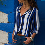 Women Shirt - 2020 Fashion Long Sleeve Turn Down Collar Office Shirt Blouse Shirt Casual Tops Plus Size Blouses Femininas