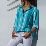 Women Shirt - 2020 Fashion Long Sleeve Turn Down Collar Office Shirt Blouse Shirt Casual Tops Plus Size Blouses Femininas