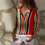 Women Shirt - 2020 Fashion Long Sleeve Turn Down Collar Office Shirt Blouse Shirt Casual Tops Plus Size Blouses Femininas