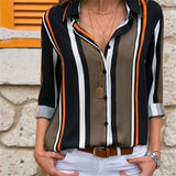 Women Shirt - 2020 Fashion Long Sleeve Turn Down Collar Office Shirt Blouse Shirt Casual Tops Plus Size Blouses Femininas